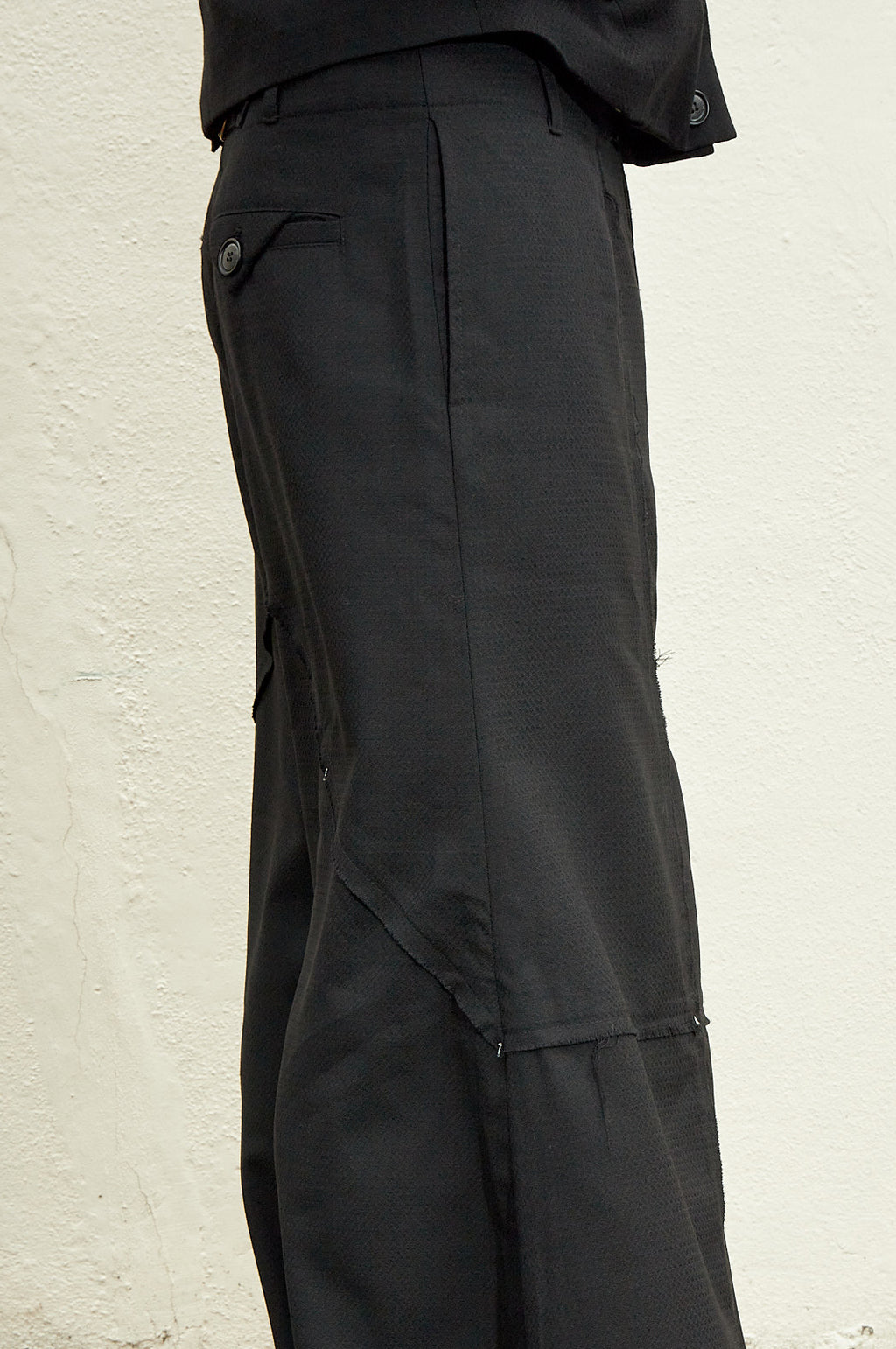Cross-Seamed Wide Trousers