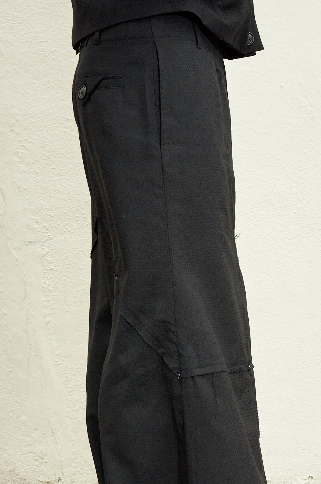 Cross-Seamed Wide Trousers