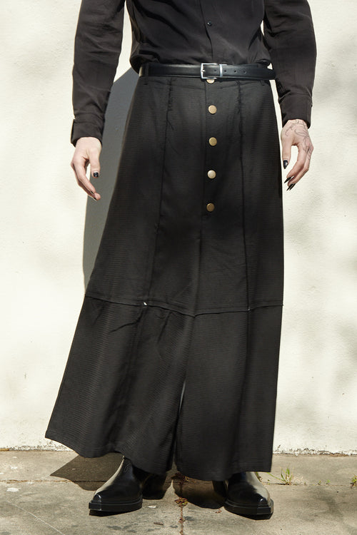 Cross-Seamed Wide Trousers