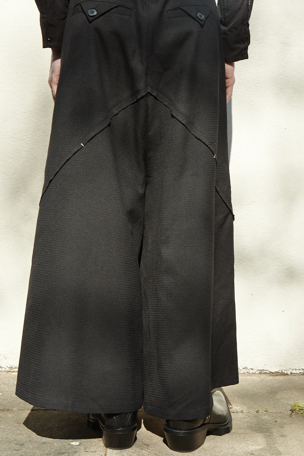 Cross-Seamed Wide Trousers