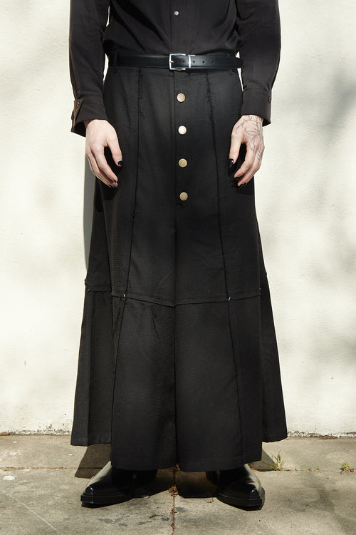 Cross-Seamed Wide Trousers